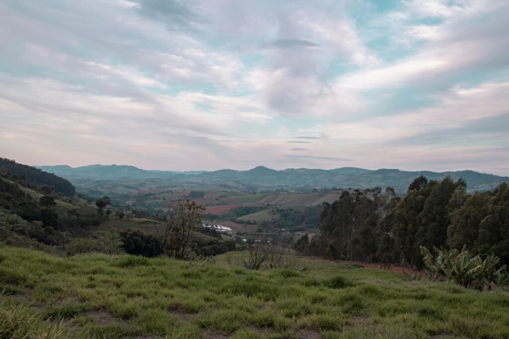 Beautiful hilly landscape in Socorro, Brazil with lush greenery and a serene valley.